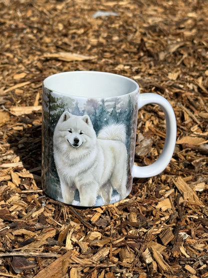 Samoyed Dog Mug: Handmade Ceramic Coffee Cup