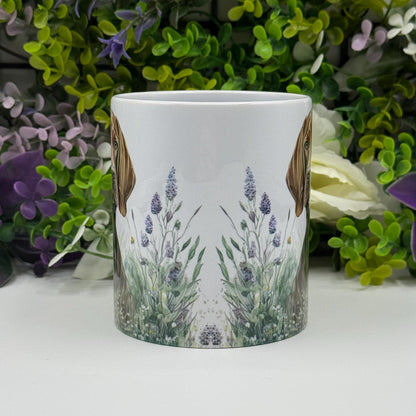 Hungarian Vizsla Floral Grass 11oz Ceramic Mug