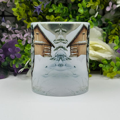 Bernese Mountain Dog Winter Snow 11oz Ceramic Mug: Handmade Pet Lover Gift