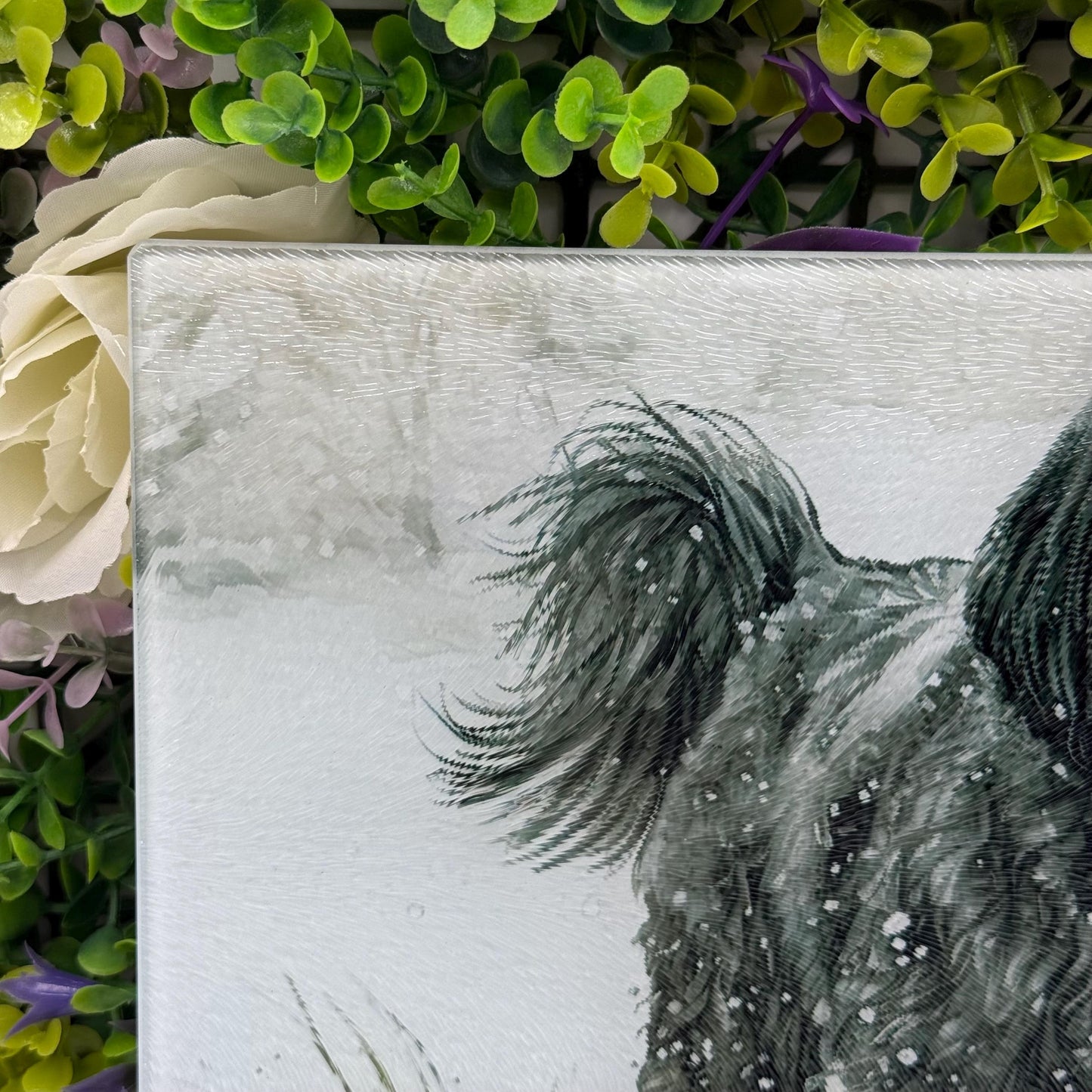 Shih Tzu 8inch x 11inch Glass Chopping Board