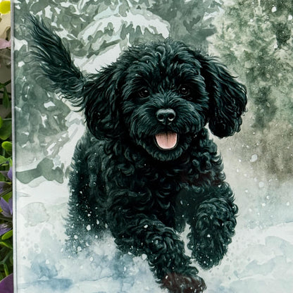 Cavapoo 8inch x 11inch Glass Chopping Board