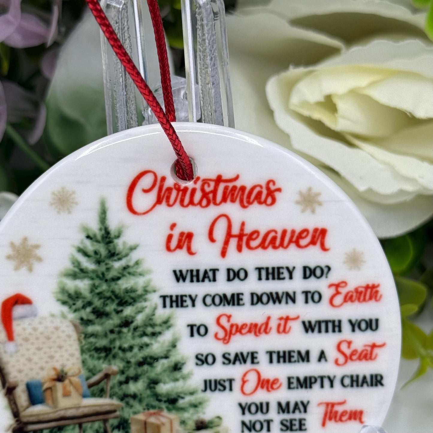 Christmas In Heaven Memorial Ceramic Ornament - Tree Decoration - Memorabilia Gifts