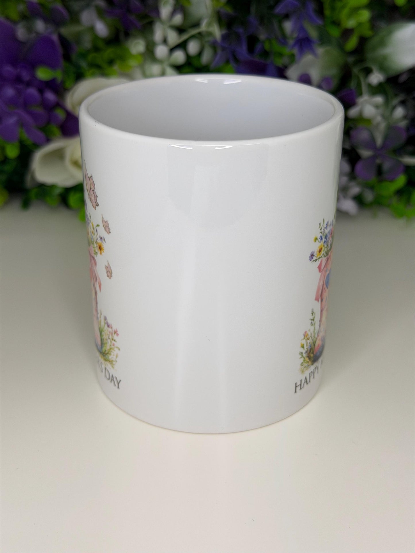 Mother's Day Floral Wellies 11oz Mug
