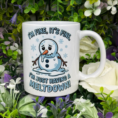 Snowman Melt Down 11oz Ceramic Mug