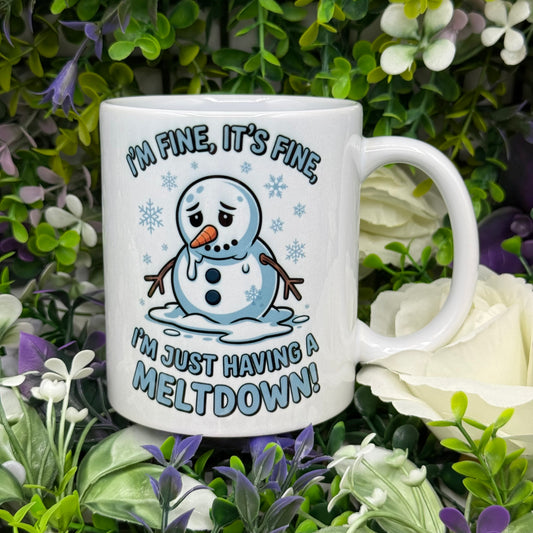 Snowman Melt Down 11oz Ceramic Mug