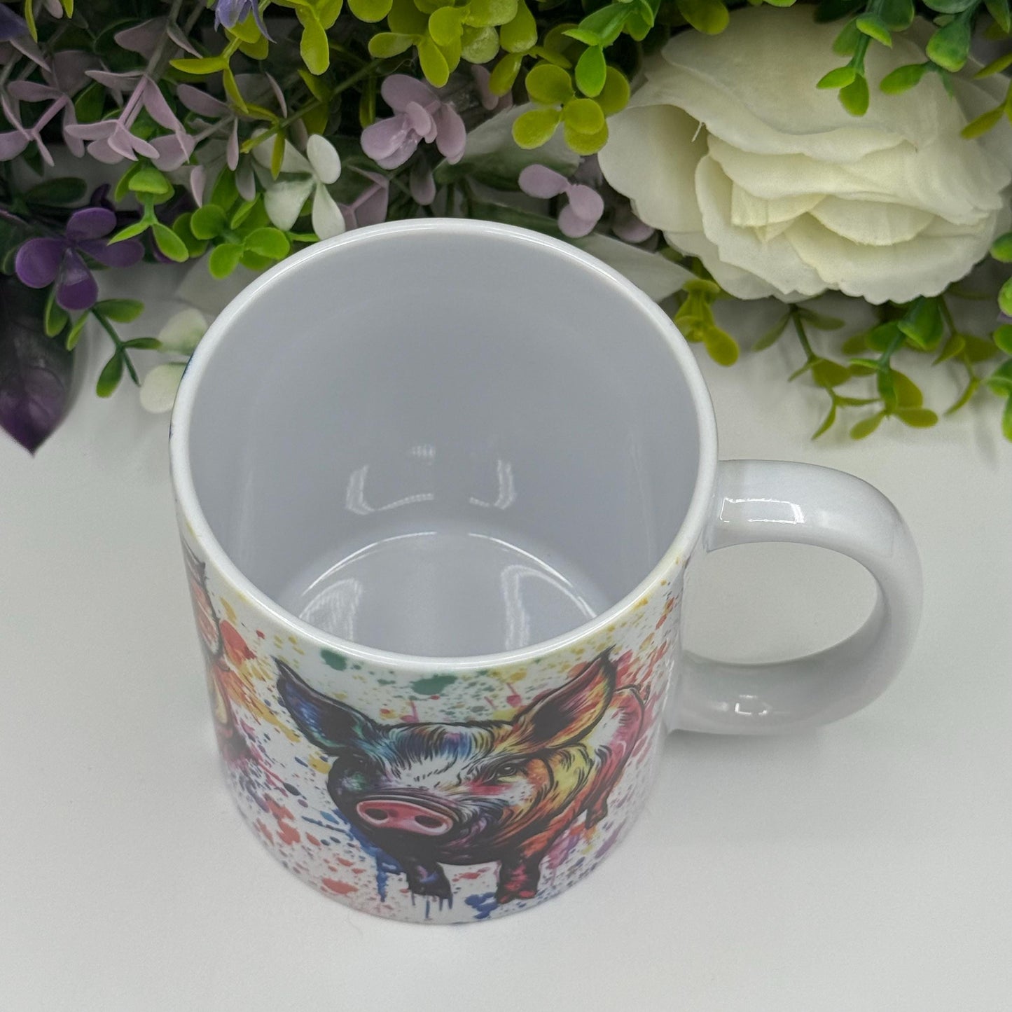 Pig Colourful 11oz Ceramic Mug
