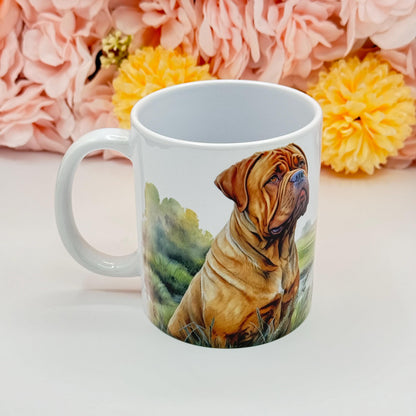 Dogue De Bordeaux Ceramic Dog Mug: Handmade Pet Lover Gift