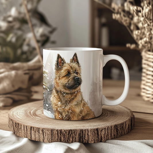 Norwich Terrier Winter Snow 11oz Ceramic Mug