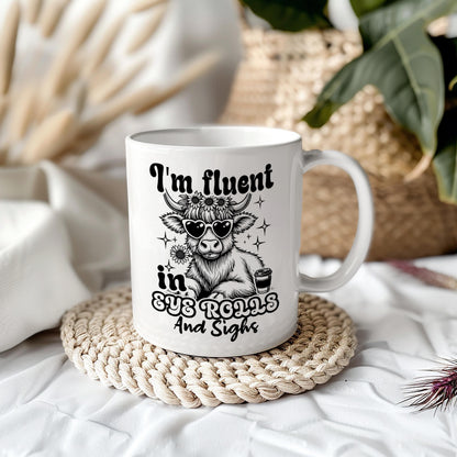 Highland Cow Sassy Humour 11oz Ceramic Mug