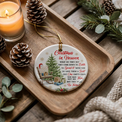 Christmas In Heaven Memorial Ceramic Ornament - Tree Decoration - Memorabilia Gifts