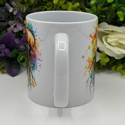 Jellyfish Colourful Paint Splash 11oz Ceramic Coffee Mug