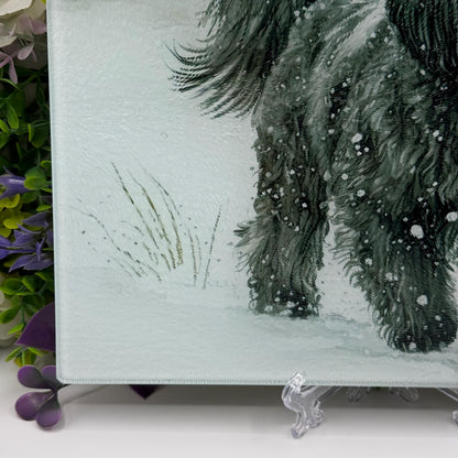 Shih Tzu 8inch x 11inch Glass Chopping Board