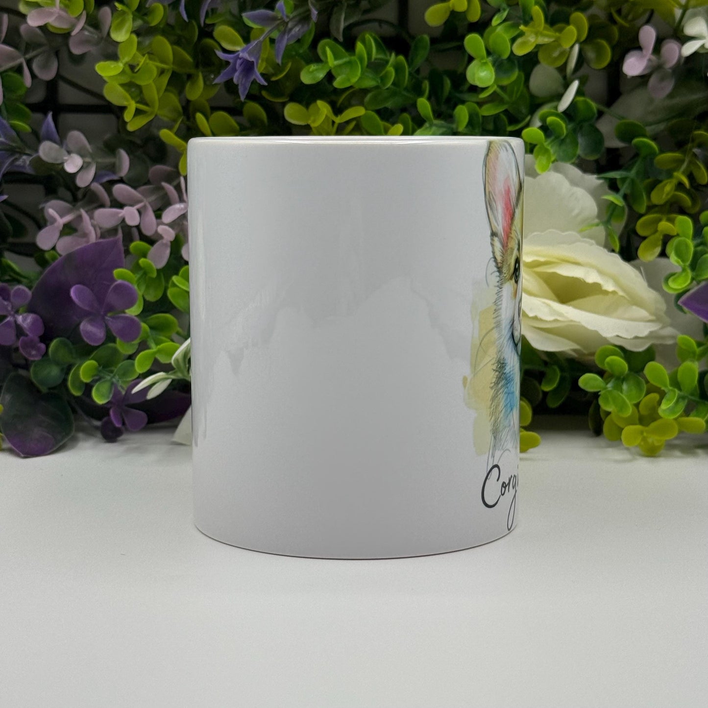 Corgi Watercolour Ceramic 11oz Mug: Handmade Dog Lover Gift