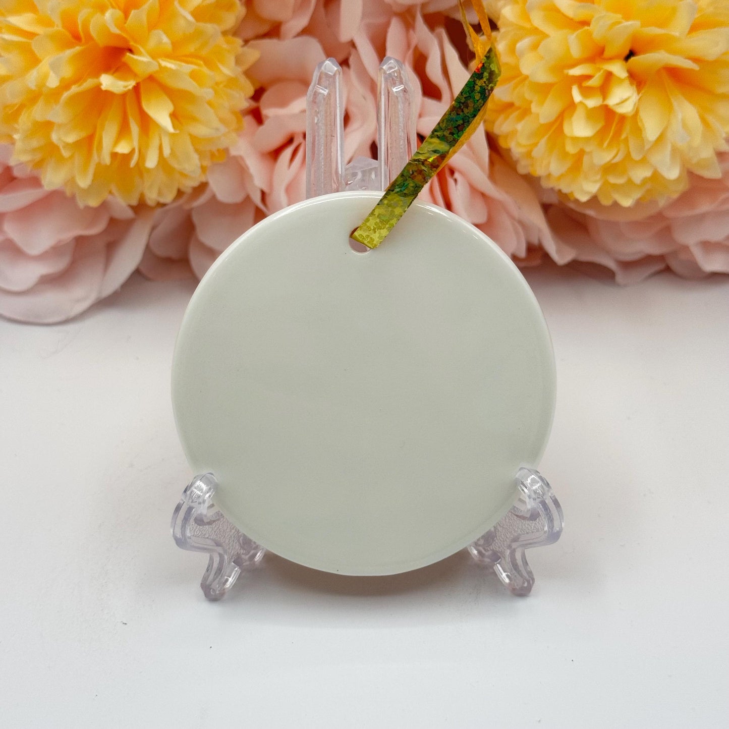 Personalized Cat Floral Ceramic Ornament: Keepsake Pet Gift