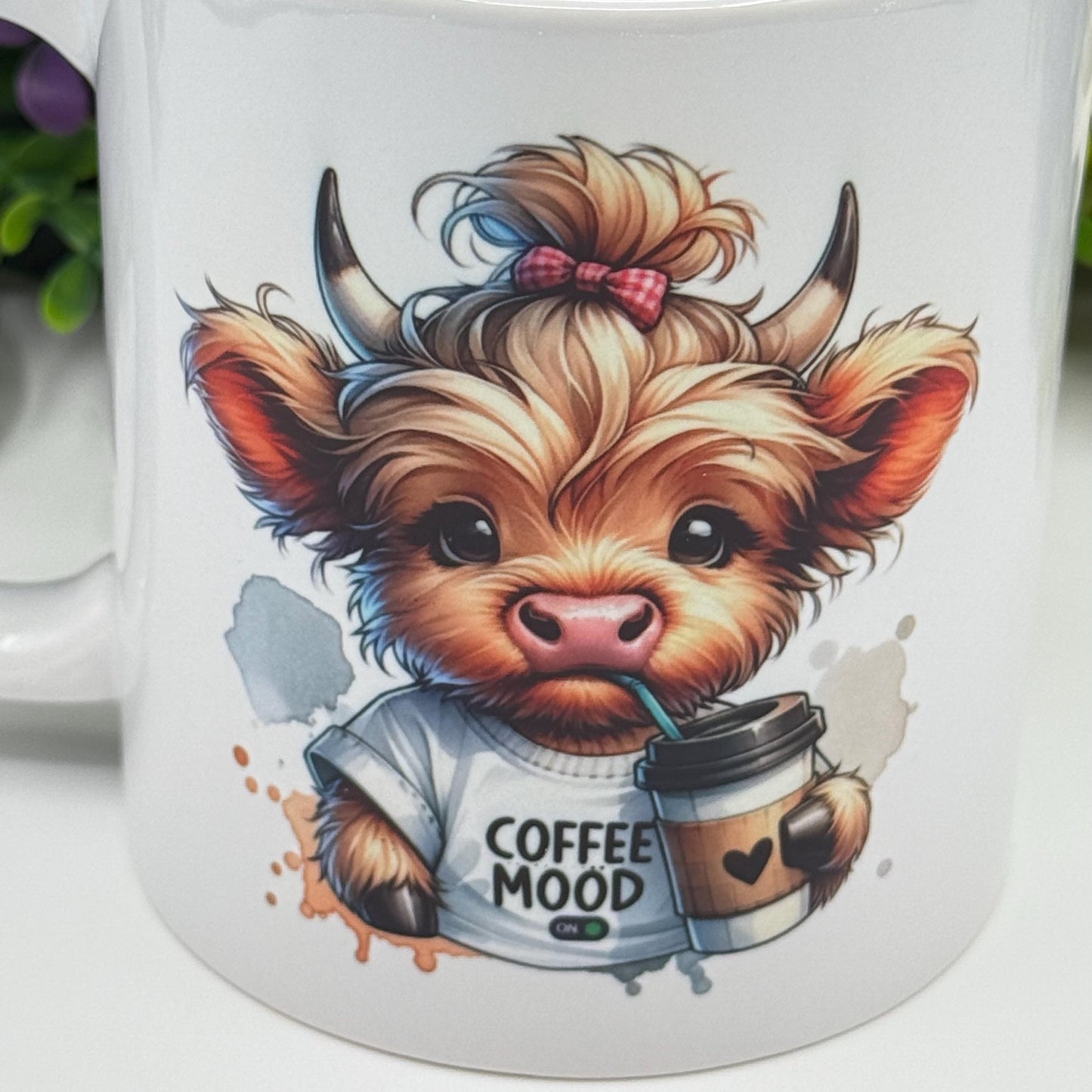 Highland Cow Coffee Mood 11oz Ceramic Mug