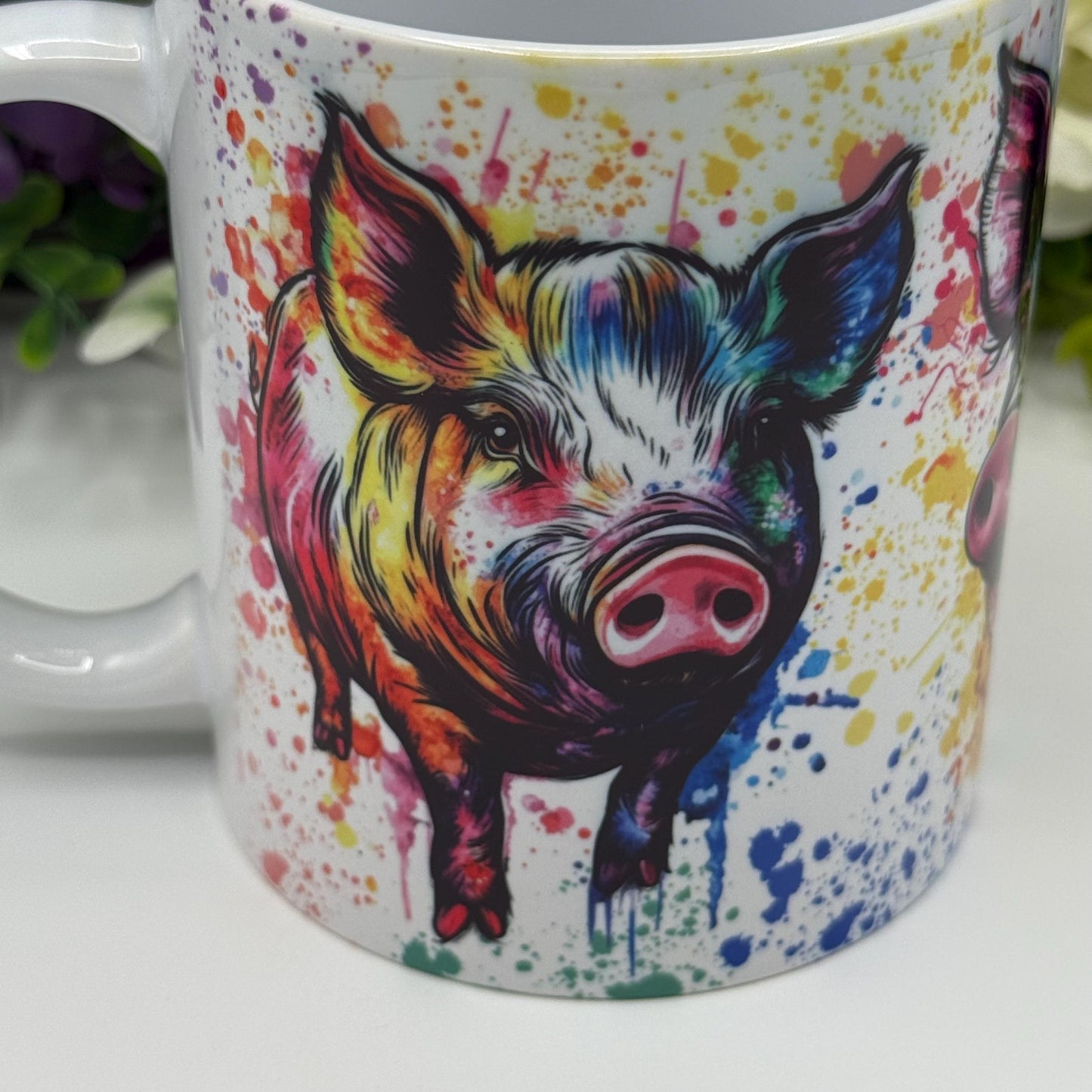 Pig Colourful 11oz Ceramic Mug