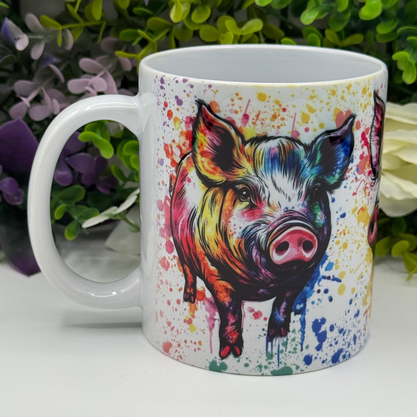 Pig Colourful 11oz Ceramic Mug