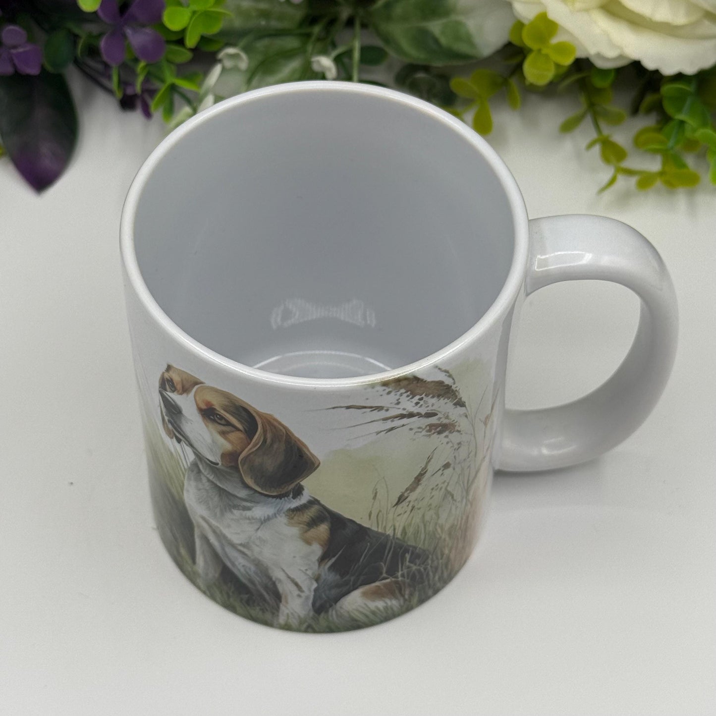 Beagle in Field 11oz Ceramic Dog Mug: Gift for Pet Lovers