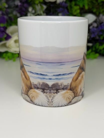 Shetland Sheepdog/Sheltie Mug: Handmade Ceramic Coffee Cup, Pet Lover Gift