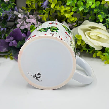 Christmas Bow and Candy Cane 11oz Ceramic Mug