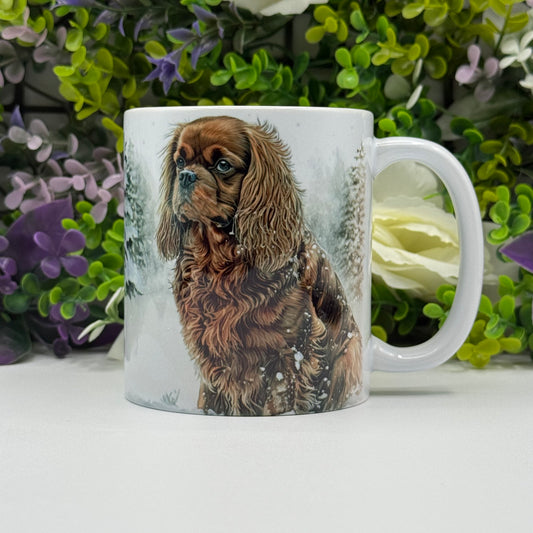 Cavalier King Charles Spaniel Ruby 11oz Mug: Handmade Dog Lover Gift