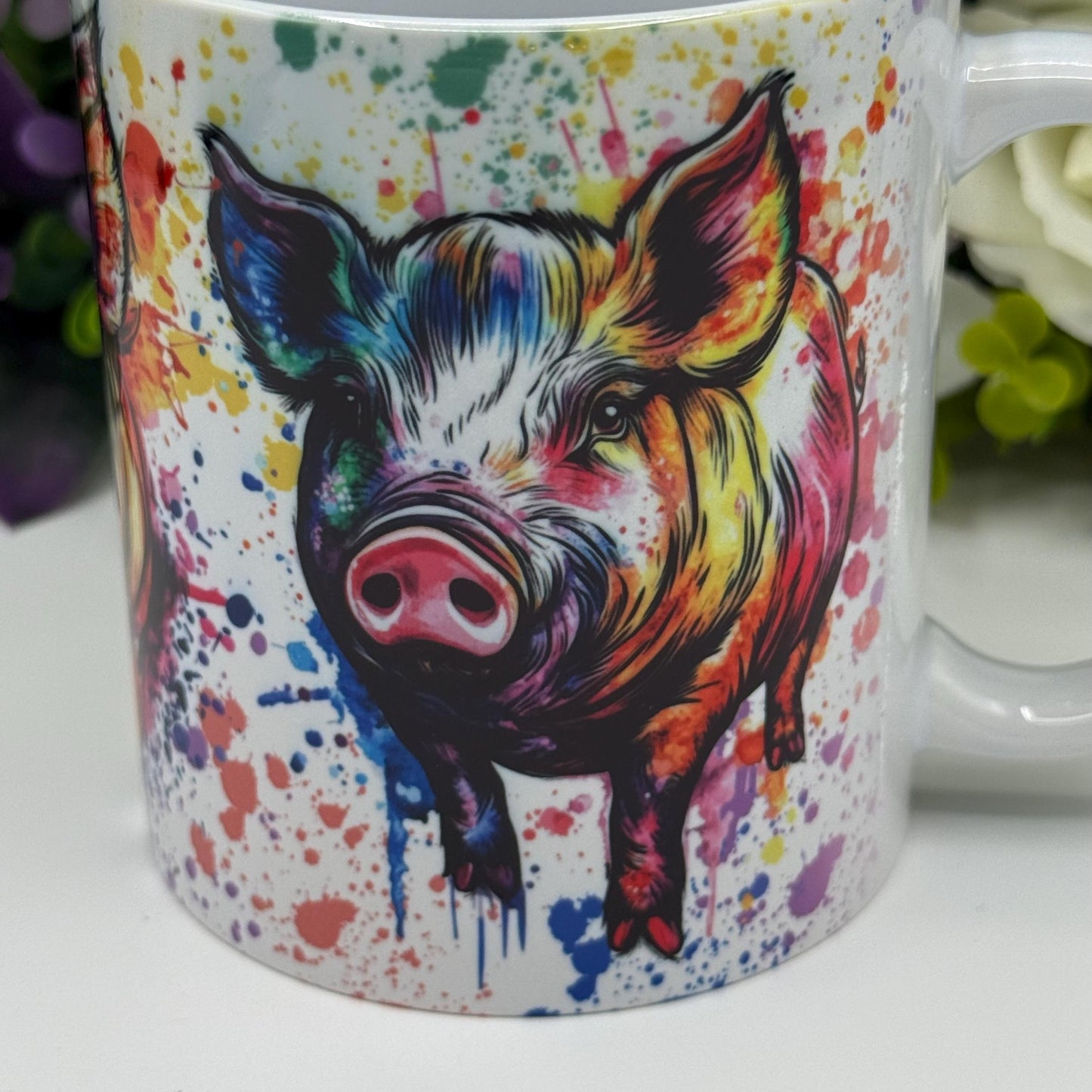 Pig Colourful 11oz Ceramic Mug