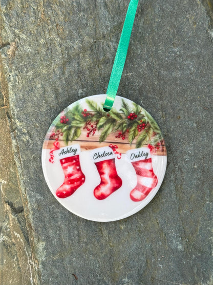 Personalised Christmas Stocking Ornament - Gifts, Keepsake, Memory Gifts