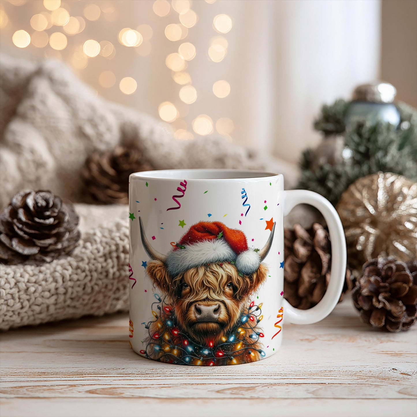 Highland Cow Christmas 11oz Ceramic Mug