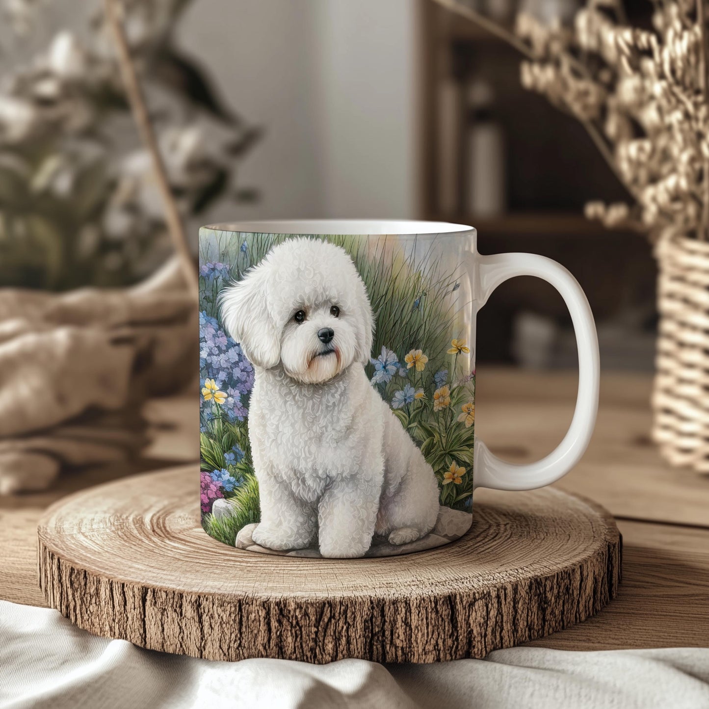 Bichon Frisé 11oz Ceramic Dog Mug: Gift for Pet Lovers