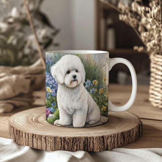 Bichon Frisé 11oz Ceramic Dog Mug: Gift for Pet Lovers