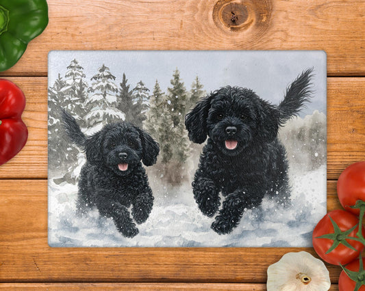 Cavapoo 8inch x 11inch Glass Chopping Board