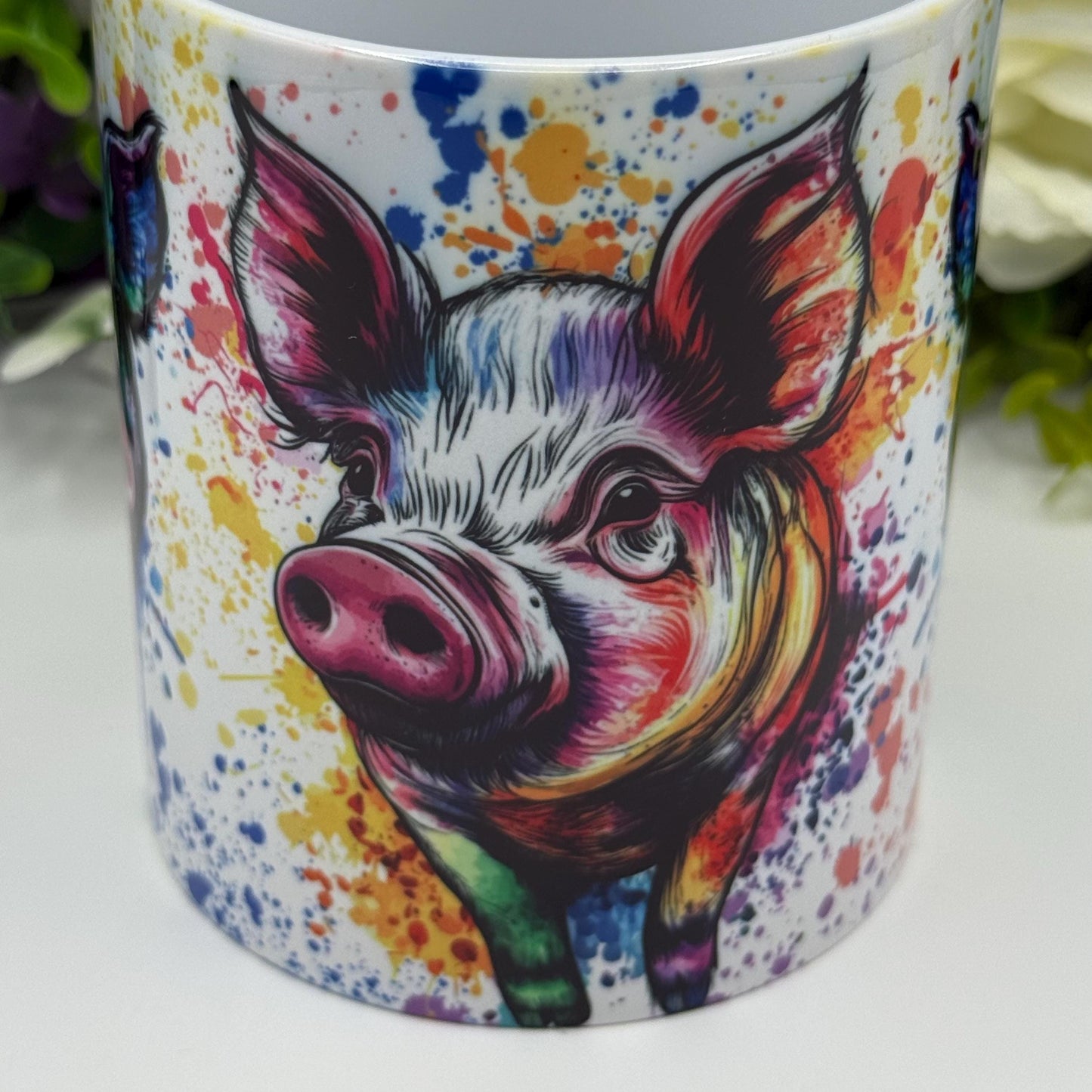 Pig Colourful 11oz Ceramic Mug