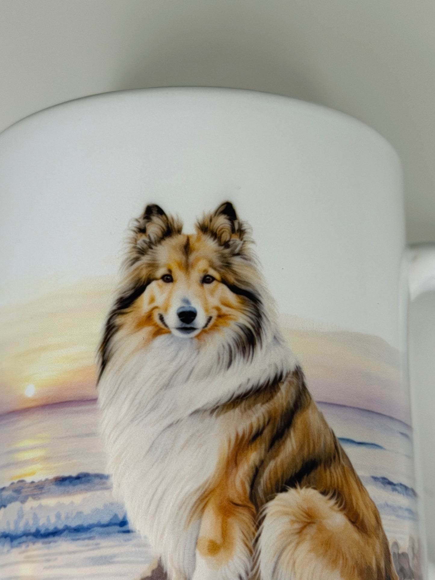 Shetland Sheepdog/Sheltie Mug: Handmade Ceramic Coffee Cup, Pet Lover Gift