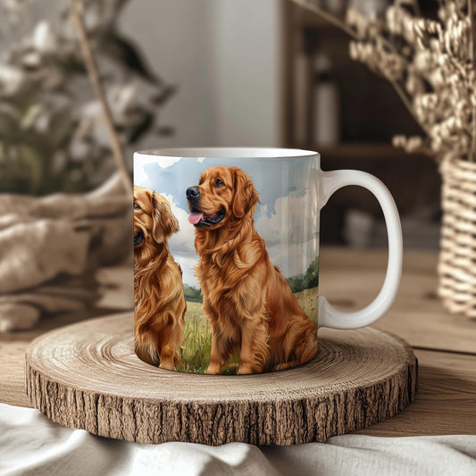 Golden Retriever Landscape 11oz Ceramic Mug