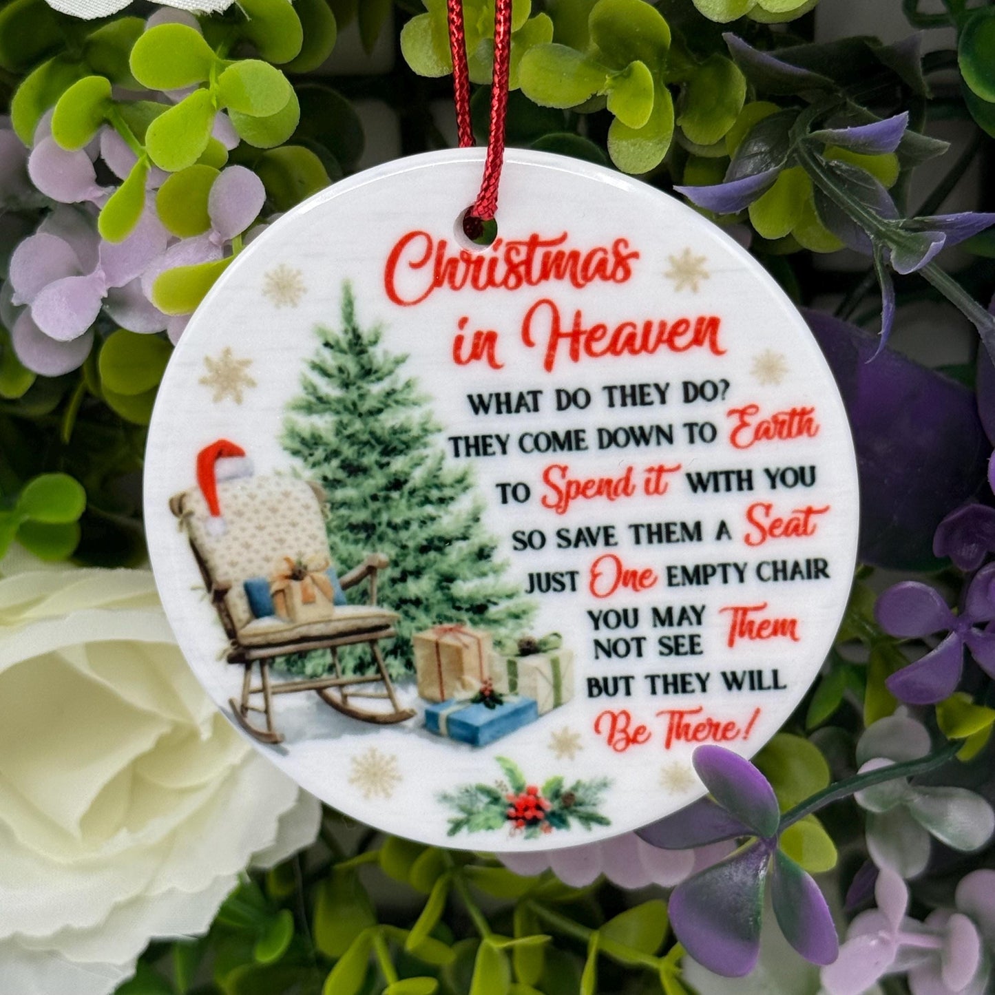 Christmas In Heaven Memorial Ceramic Ornament - Tree Decoration - Memorabilia Gifts