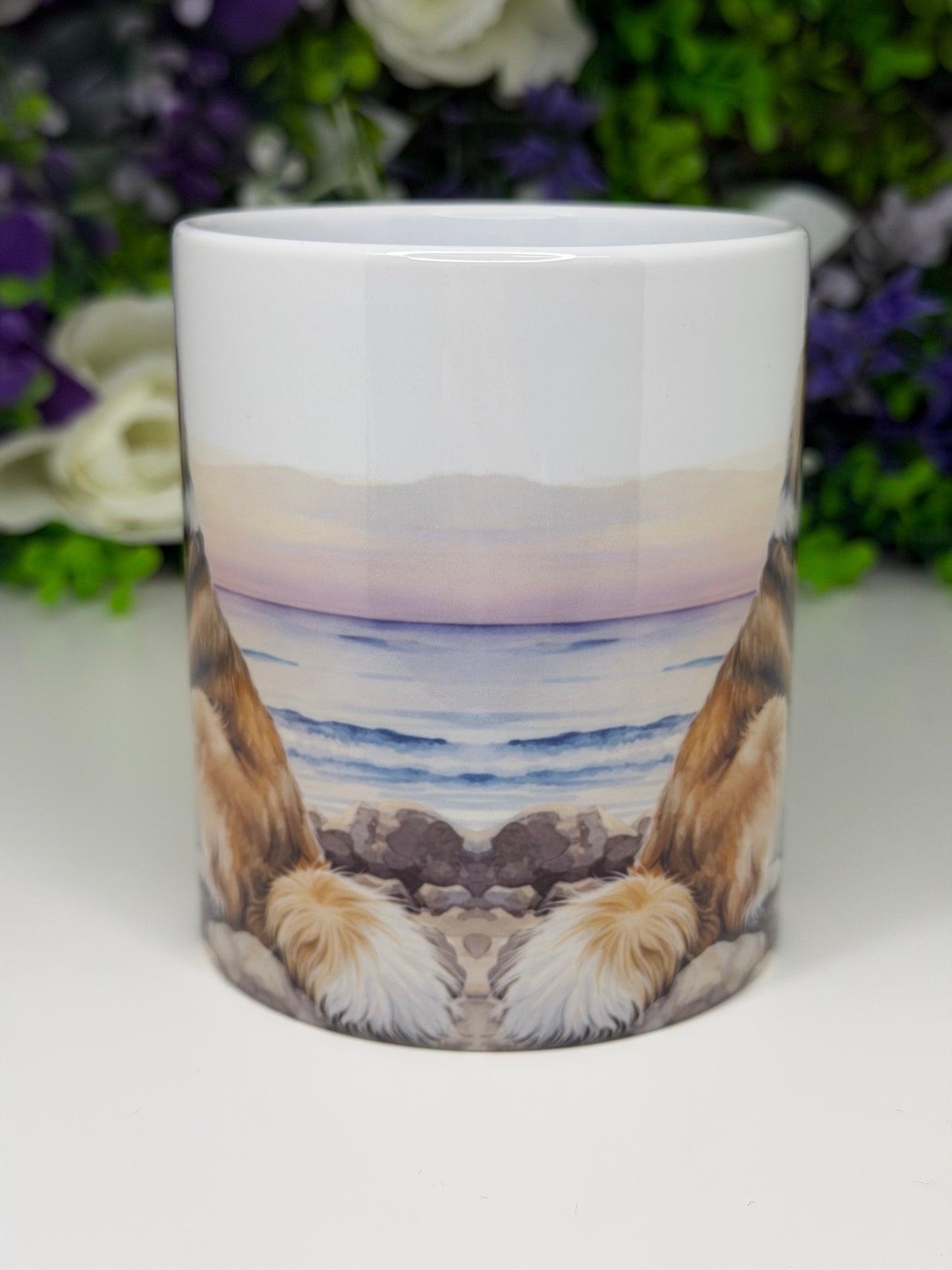 Shetland Sheepdog/Sheltie Mug: Handmade Ceramic Coffee Cup, Pet Lover Gift
