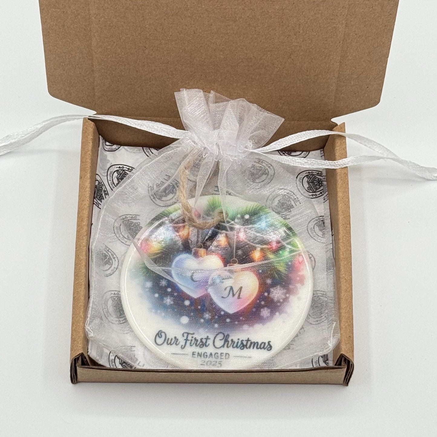 Our First Christmas Engaged 2026 Ceramic Ornament - Tree Decoration - Memorabilia Gifts