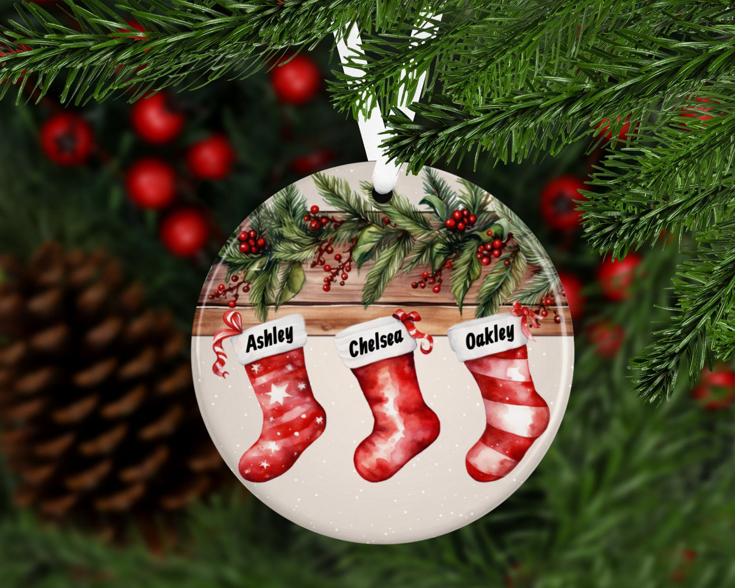 Personalised Christmas Stocking Ornament - Gifts, Keepsake, Memory Gifts