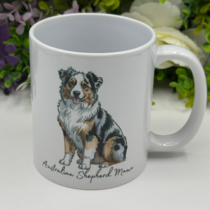 Australian Shepherd Dog Ceramic 11oz Mug: Handmade Dog Lover Gift