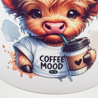 Highland Cow Coffee Mood 11oz Ceramic Mug