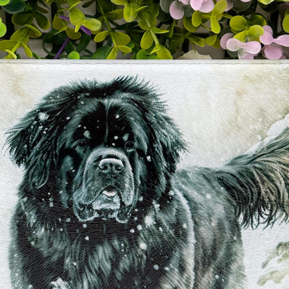 Newfoundland Winter 8inch x 11inch Glass Chopping Board