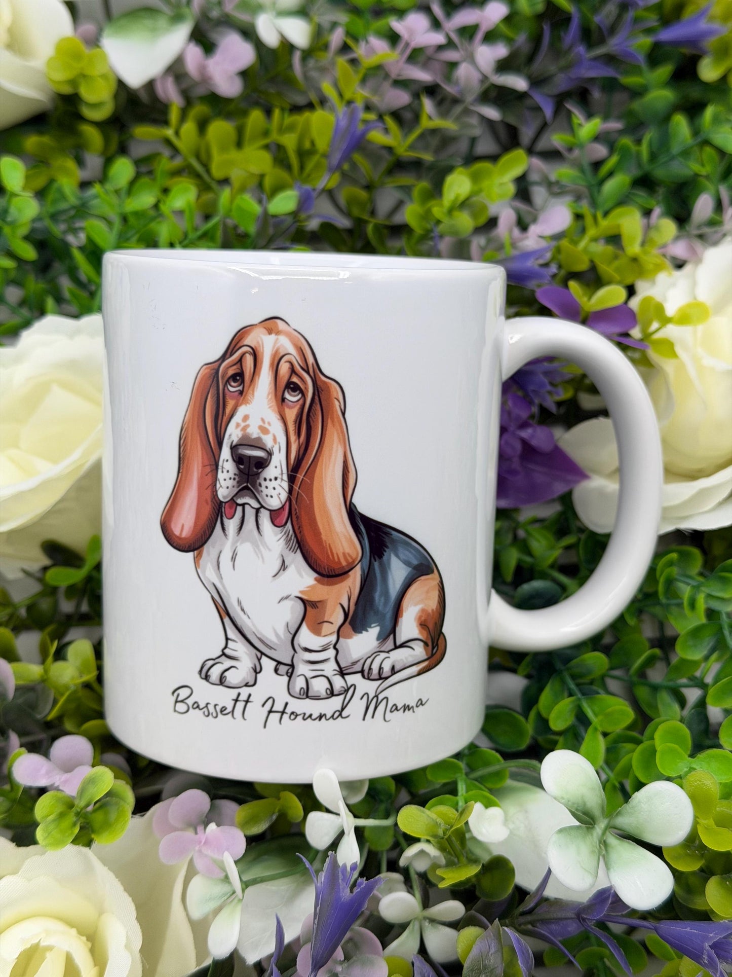 Basset Hound 11oz Ceramic Dog Mug: Gift for Pet Lovers
