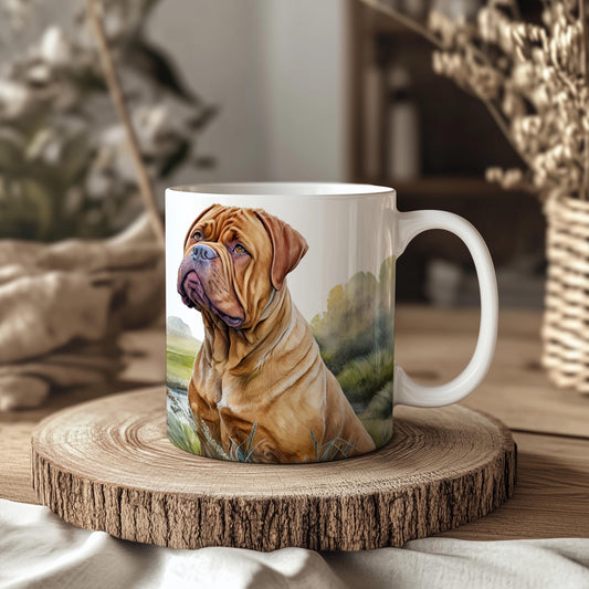 Dogue De Bordeaux Ceramic Dog Mug: Handmade Pet Lover Gift