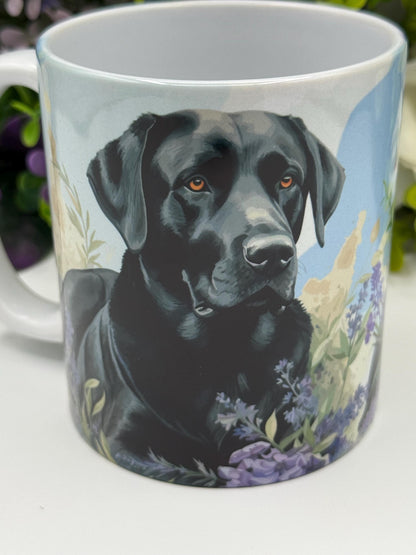 Labrador Floral Ceramic 11oz Mug