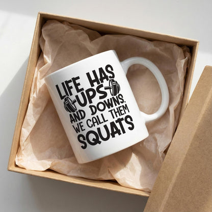 Gym Squats Humour 11oz Ceramic Mug