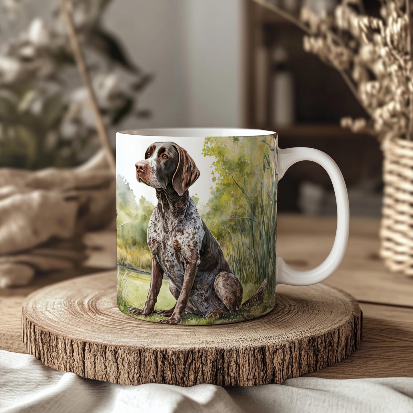German Pointer Lake Ceramic 11oz Mug - Unique Dog Lover Gift