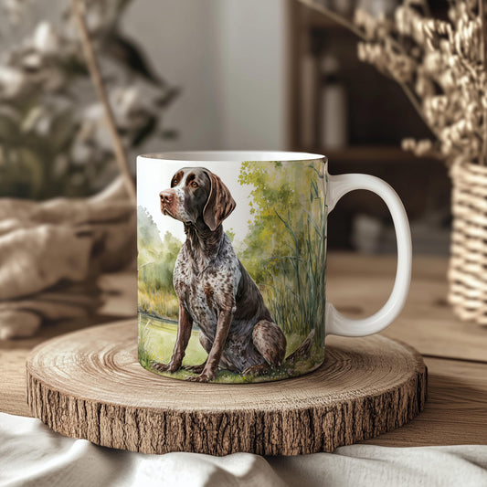 German Pointer Lake Ceramic 11oz Mug - Unique Dog Lover Gift
