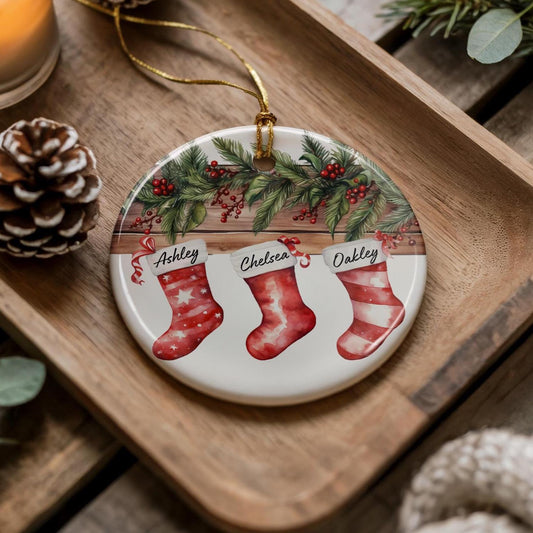 Personalised Christmas Stocking Ornament - Gifts, Keepsake, Memory Gifts