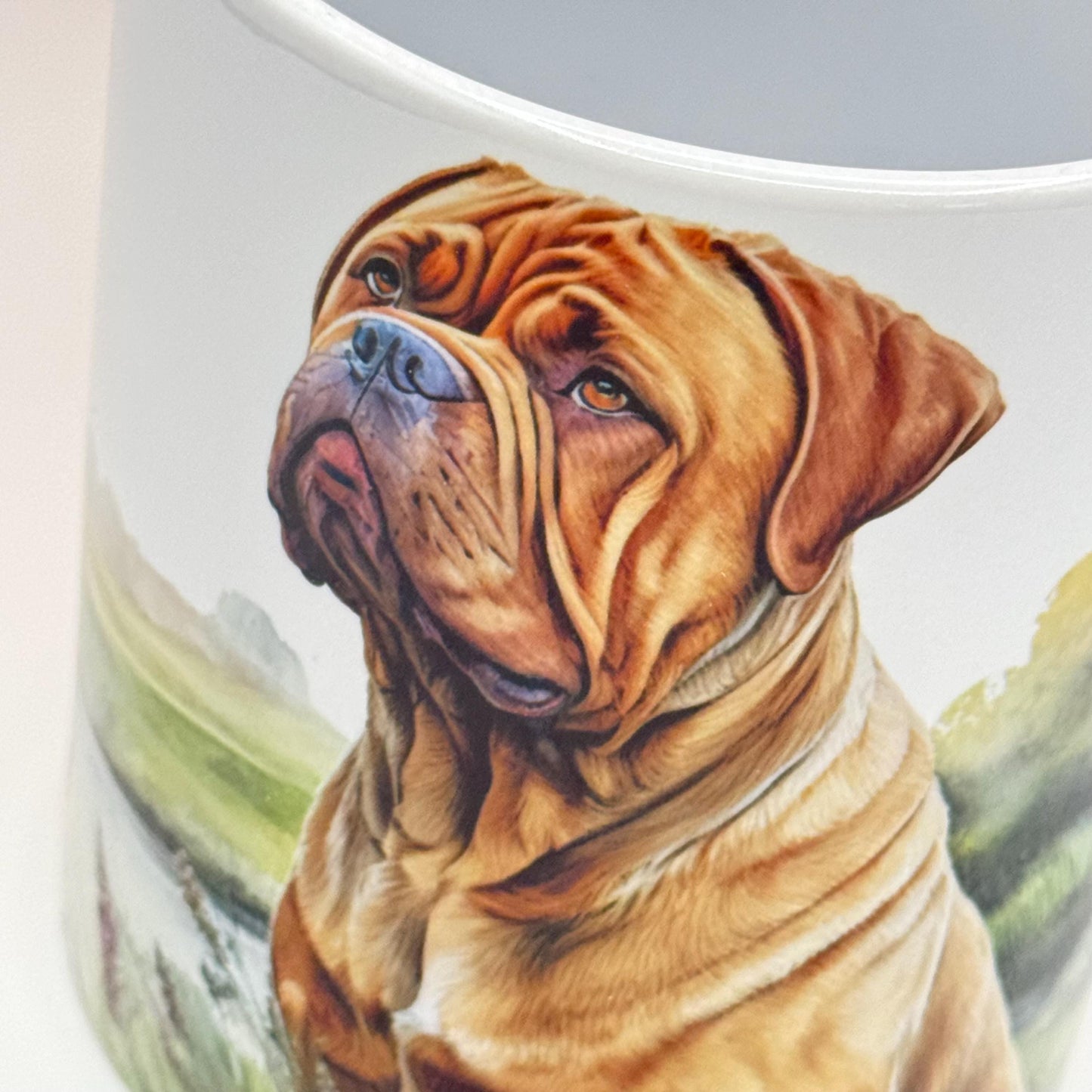 Dogue De Bordeaux Ceramic Dog Mug: Handmade Pet Lover Gift