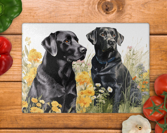 Labrador Glass Chopping Board - Worktop Saver